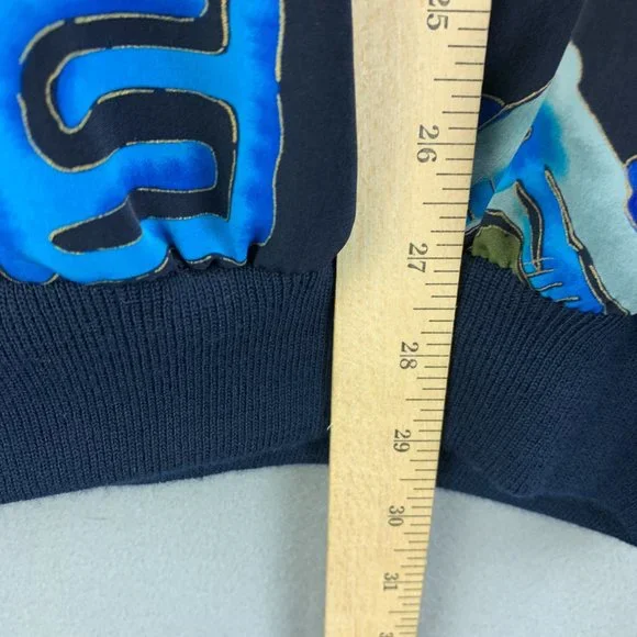 **SOLD**Alan Stuart Shirt Mens XXL 2XL Blue Abstract Art Pullover Banded Pocket - Picture 9 of 13